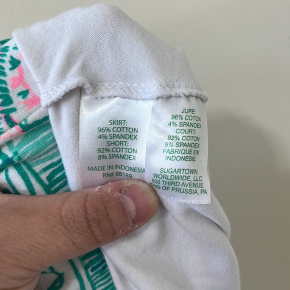 Lilly Pulitzer Madison Skort Bright Agate Green Colorful Camelflage Size Large - Picture 12 of 12